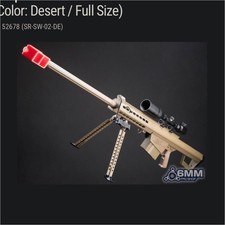 6mmProShop Barrett M82A1 Airsoft AEG Sniper Rifle Full Size Desert picture