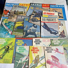 Vintage 40’s -60’s  Airplane News Magazine Lot Airplanes Aviation Pilot Lot picture