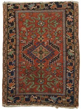 Antique 3x4 Vegetable Dye Traditional Wool Accent Rug in Multicolor Tones picture