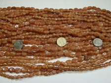 2 Pounds India Handmade Peach Color Assorted Shapes and Sizes Glass Beads (LX-3) picture