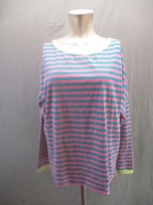 NWT Automet Size M Womens Striped Cotton Blend Long Sleeve Soft Casual Top 959 picture