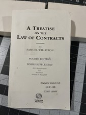 A Treatise On The Law Of Contracts Williston Forms Supplement 2015 Vol 4 Reuters picture