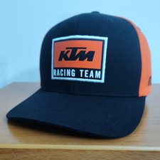 KTM Racing Team Curved Cap Black/Orange Stitched Motocross BmX Great Condition  picture
