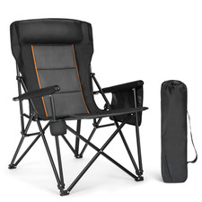 Oversized Camping Chair High Back Portable Chair Heavy Duty Support 500LBS Black picture