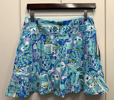 Lilly Pulitzer Luxletic Zadora High Rise Skort M Pull-On Harlillyquin Print NWT picture