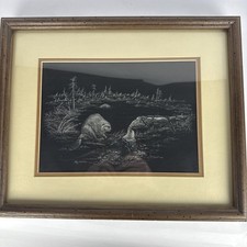Original Mel Dobson Scratchboard Art 