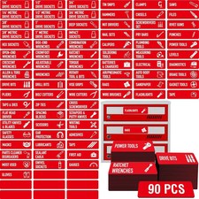 90 PCS Magnetic Toolbox Labels | Large, Easy-Read Tool Chest Drawer Organizers picture