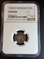 1786 MO FM Mexico 1/2 Reale NGC Certified picture