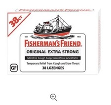 12 Pack Fisherman's Friend Original Extra Strong Menthol 38 Lozenges Fast Ship picture