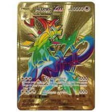Pokémon 10000point Metal Card TCG Arceus VMAX Golden Metal Card Pokemon Kids picture