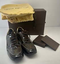 VINTAGE Louis Vuitton Monogram Canvas Patent Leather Glove Trotter Sneaker picture