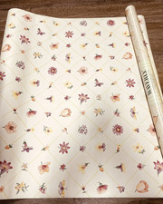Vintage Waverly Pre-Pasted Wallpaper - Spring Floral Pattern, 27