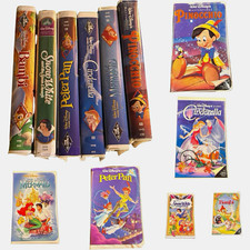 Disney Masterpiece Collection Classics VHS Lot of 6: Mermaid, Bambi + More picture