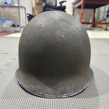 Original WWII M1 Helmet Shell, Front Seam, Fixed Bail #2 picture