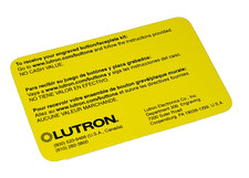 Lutron Prepaid Engraving Certificate RadioRa2 RadioRa3 HWQS Homeworks - NEW picture