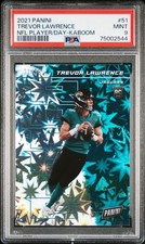 2021 Panini Player of the Day Trevor Lawrence #51 Kaboom SSP /99 RC PSA 9 Rookie picture