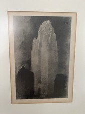 Original 1929 Hugh Ferriss Art Deco Bookplate The Metropolis of Tomorrow NYC picture