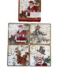 New Williams-Sonoma Twas The Night Coasters Set of 4 NIB Christmas Holiday  picture