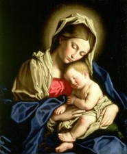 Dream-art hand painted Oil painting Madonna with child Christ Jesus canvas 36