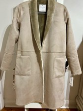NWT  Calvin klein Reversible Fur and Suede Coat picture