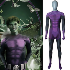 Muscle Beast Boy Jumpsuit Cosplay Teen Titans suit Adult Kids Costume Halloween picture