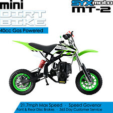 SYX MOTO Mini Dirt Bike Gas Power 4-Stroke 40cc Pocket Bike Motorcycle MT-2 picture