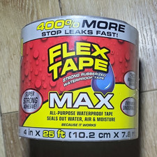 Flex Tape MAX Clear Strong Rubberized All-Purpose Waterproof Tape 4 in x 25 ft picture