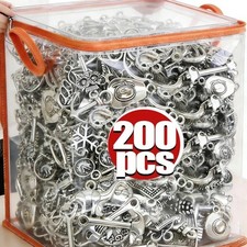 200Pcs Mixed Charms Pendant DIY Jewelry Making Accessory for Bracelet Necklace picture