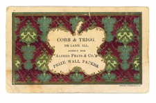 19th or early 20th century antique wallpaper business card for cobb and trigg picture