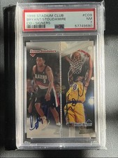 1998-99 Topps Stadium Club Co-Signers Auto Kobe Bryant/Stoudamire PSA 7 Los picture