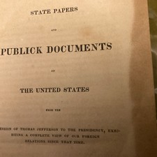 American States Papers 1806-8 Foreign Regulations Pub. 1815 1st ED. Only Copy picture