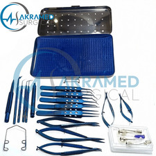 Eye Cataract Titanium Set 21 Pcs Ophthalmic Surgical Instruments Set With Box picture