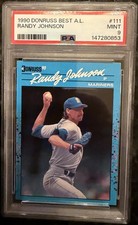 1990 Donruss Best of the AL RANDY JOHNSON MARINERS HOF PSA 9 POP 26 NEW LABEL picture