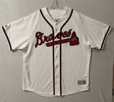 Vintage Majestic Atlanta Braves Classic Script Home White Jersey XXL Stitched picture