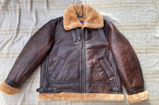Schott B-3 Real Mouton Bomber Lamb Leather Flight Jacket 48 picture