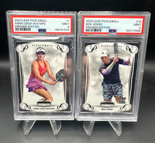 2023...Leaf...Premier Edition...BEN JOHNS / ANNA LEIGH WATERS...Both PSA 9. picture