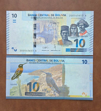 Bolivia 10 Diez Bolivianos Banknote Banco Central Uncirculated P-248 picture
