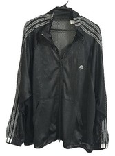 Rare Adidas Originals Alexander Wang Black Mesh Jacket Full Zip Large L Unisex picture