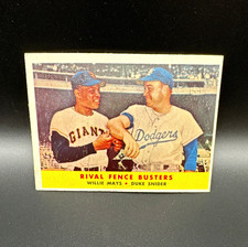 Topps 1956 Rival Fence Busters #436 Willie Mays Duke Snider Giants Dodgers picture