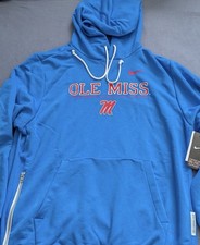 Nike Ole Miss Rebels Powder Blue Sideline Standard Issue Dri-FIT Hoodie size XL picture