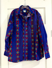 Vintage Wrangler Men's 2XL Western Long Sleeve Button-Up Pockets picture