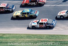 1987 DAYTONA 400 8x10 NASCAR PHOTO #3 DALE EARNHARDT SR CHEVY #50 GREG SACKS   picture