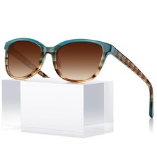 CARFIA Designer One Size, 1. Blue&brown Floral Frame Gradient Brown Lens picture