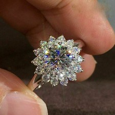 1.48 Ct Round Cut IGI Certified Lab Grown Diamond wedding Ring 14k White Gold picture