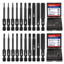 WORKPRO 20pcs Hex Head Allen Wrench Drill Bit Set Metric and SAE Hex Bits New picture