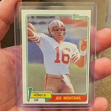 Topps 1981 Joe Montana #216 Rookie Base Set San Francisco 49ers Football picture