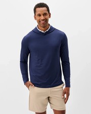 Johnnie-O NEW Mens Talon Featherweight Performance Hoodie Solid Navy All Sizes picture