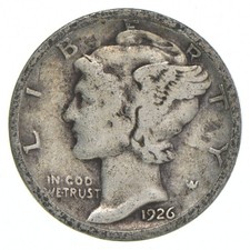 G+ 1926-S Mercury 90% Silver Dime picture