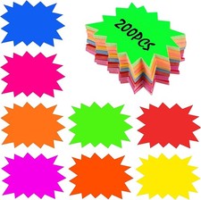 200 PCS Starburst Sign Star Burst Attractive Fluorescent Neon Sign Great for ... picture