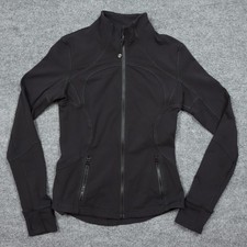 Lululemon Define Jacket Womens 6 Black Full Zip Thumbholes Running Yoga Athletic picture